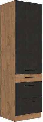 Obrázek produktu pro Vysoká kuchyňská skříňka 60 cm se šuplíky ZHILAN - dub lancelot / matera