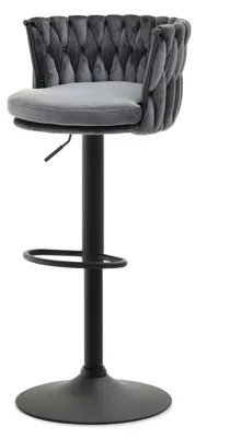 Obrázek produktu pro Designová barová židle KRISMAR - grafitová / černá
