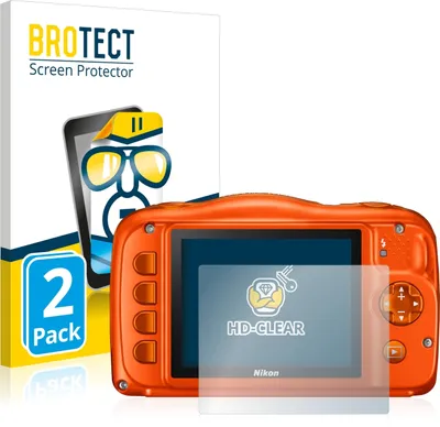 Produktbild von 2x Für Nikon Coolpix W150 Schutzfolie BROTECT Displayschutz Display Schutz Folie Klar Transparent