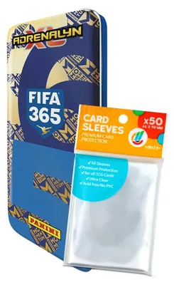 Produktbild von Bundle mit FIFA 365 Adrenalyn XL 2027 Trading Cards - 1 Pencil Tin (zufällige Auswahl) + exklusive collect-it Hüllen