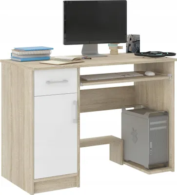 Immagine prodotto di Happy Babies Scrivania con cassetto Scrivania per computer 90x73 cm Tavolo per PC con portaoggetti per studio Soggiorno Comoda scrivania per ufficio