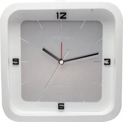 Immagine prodotto di NeXtime 5221WI Sveglia quadrata, bianca, 20 x 20 cm