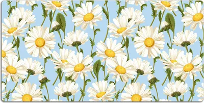 Produktbild von Schreibtischmatte Tischunterlage 120x60 cm Mauspad - Kamillenblumen