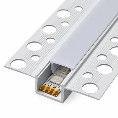 Produktbild von MasterLED LED-Trockenbauprofil PVC Weiß 1 m mit Opalabdeckung für 12-mm-LED-Band