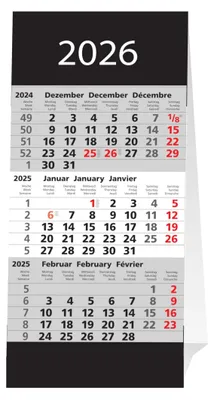A calendar showing the months of December 2024, January 2025, and February 2025.