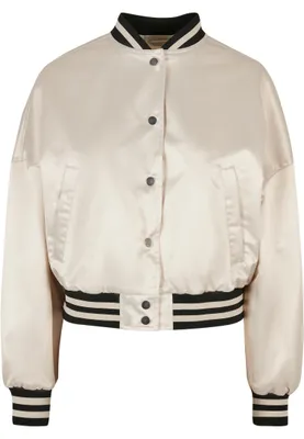 Produktbild von Urban Classics Ladies - Oversized Satin College Jacke - 4XL