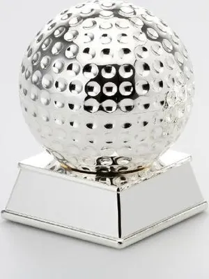 Produktbild von Briefbeschwerer, Golfball, versilbert