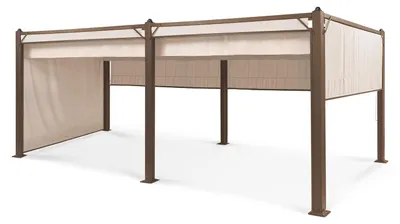 Obrázek produktu pro Blumfeldt Pantheon Cortina Rust, pavilon, se střechou, 3x6 m, 4 boční díly