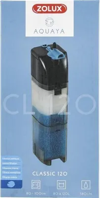 Image de Filtre Intérieur Aquarium Zolux Classic, 80 à 120 L, Débit 580 L/h, 6W
