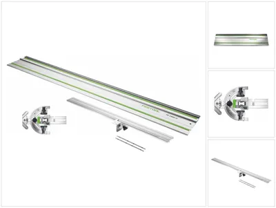 Produktbild von Festool FS-WA Winkelanschlag für Führungsschiene FS/2 60º Schnitt + FS 1400/2 Führungsschiene 1400 mm + Verlängerung FS-WA-VL
