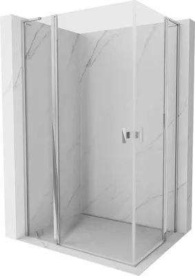 Image de Mexen Mist L Duo cabine de douche pivotante 120 x 105 cm, transparent, chrome - 8A4L-120-105-01-00