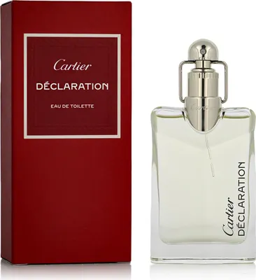A box and bottle of Cartier Declaration Eau De Toilette.