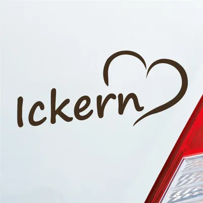 Produktbild von Auto Aufkleber Ickern 18x8 cm Braun Sticker Heckscheibenaufkleber