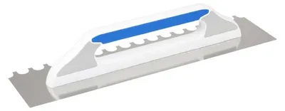 Obrázek produktu pro KUBALA - hladítko nerezové 480x130mm zub půlkulatý - trojsložková rukojeť