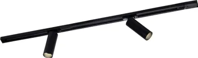 Produktbild von Ledvion - Schienensystem lampen, 1m, 1-Phasen, 3W, inklusive 2x GU10 LED , Schwarz, 2700K, 2-flammig Spot, spotlight, deckenspot, deckenstrahler, strahler lampe