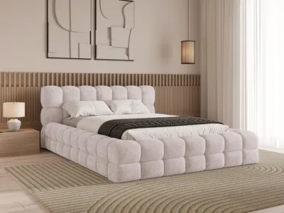 Produktbild von Chilly Möbel Design Polsterbett Verona 200x200 cm Cord Altrosa – Doppelbett mit Stauraum, Metallrahmen & Bettkasten | Lincoln61