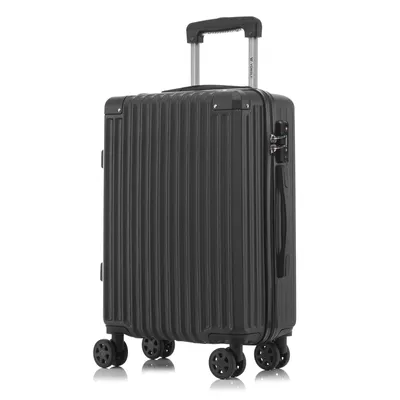 Produktbild von yonsly Premium Reisekoffer TSA-Schloss,YKK-Reißverschluss Hartschalen-Koffer Trolley Kabinenkoffer Rollkoffer Suitcase Handgepäck (Schwarz,M)