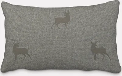 Produktbild von SCHÖNER LEBEN. Kissenhülle dunkle Hirsche braun beige türkis Größe 30x50cm (HxB) 30x50cm (HxB) Größe
