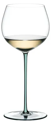 Imagen del producto de Riedel FATTO A MANO, copa de vino blanco, variedad Chardonnay, con acabado en roble. 1 unidad. Código: 490000M97. Venta final, solo mientras duren las existencias