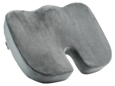 Productafbeelding van Ergonomisch zitkussen van memory foam voor bureaustoelen en autostoelen (Grijs)