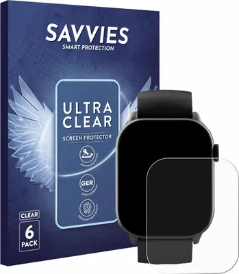 Produktbild von 6x Für Uaue Y88 1.96" Schutzfolie Savvies Displayschutz Display Schutz Folie Klar Transparent