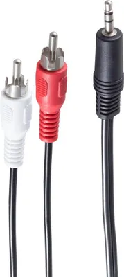 Produktbild von shiverpeaks BS30832-15 Audio-Kabel 15 m 3.5mm 2 x RCA Schwarz (BS30832-15)
