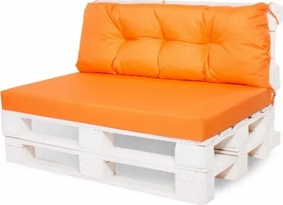 Obrázek produktu pro Sada polštářů na palety 120x80 podsedák a zádový polštář 120x50cm | Polštáře palet | Paletový polštář oranžový | Euro paletový polštář-Mix