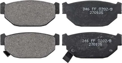 Productafbeelding van Remblokset met slijtage-indicator, 14,8 mm, geschikt voor onder andere SUBARU LEONE, met ABS-systeem