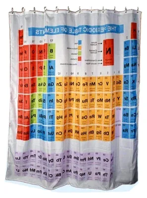 Produktbild von Duschvorhang Periodensystem, ca. 180 x 180 cm, inklusive Aufhänghaken