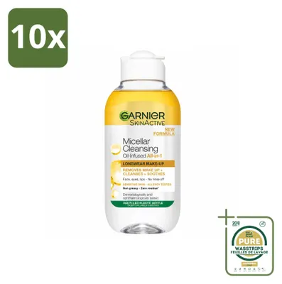 Productafbeelding van 10 x Garnier Micellaire Reinigingswater met olie - 100 ml - Voordeelverpakking - 10 stuks