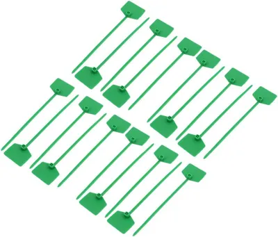 Produktbild von 20 selbstsichernde Nylon-Kabelschuhe, 3 x 120 mm, grüne Drahtmarkierung, Kabelmarkierer