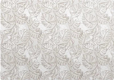 Produktbild von Monstera Hinterlässt Ein Nahtloses Muster – Bodenschutzmatte – Rutschfest – Schutzmatte für Büro – Vinylmatte – Stuhlunterlage  – 100 x 100 cm