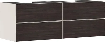 Produktbild von hansgrohe Xevolos E Waschtischunterschrank, 4 Schubkästen, 2 Ausschnitte, 1570x550x555mm, für Konsole mit 2 Aufsatzwaschtischen, 54200730