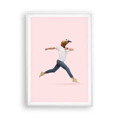 Produktbild von Gerahmtes Poster - Weißer Rahmen - Anthropomorphisierung Mensch Ente - 70x100 cm - Wand Bild - Wanddeko - Wandbilder - Kunstposter - Wandposter - Bilderrahmen - Bilder - Kunstdruck - P2WPA70x100-4597