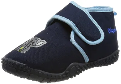 Obrázok produktu pre Detské domáce papuče Playshoes, unisex, s praktickou zapínanou na suchý zips a roztomilým motívom