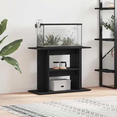 Produktbild von Möbel Aquariumständer Schwarz Eichen-Optik 80x35x60 cm Holzwerkstoff - Aquarien-Deko 862149
