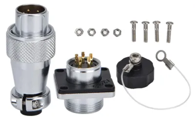 Obrázek produktu pro 500V WS16, letecký konektor, zásuvka, konektor, kolík, samice, samec, vodotěsný, napájecí