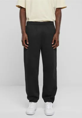 A person wearing sweatpants.
