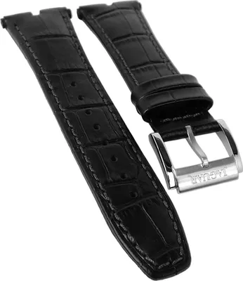 Produktbild von Jaguar Executive Uhrenarmband Leder Krokoprägung schwarz > J857/1 J857