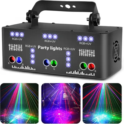 Zdjęcie produktu dla Światło dyskotekowe, światło imprezowe, światło LED RGB, projektor DJ, reflektor efektowy DMX, do KTV, zjazd rodzinny, wesele, urodziny, Halloween