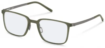 Image de Lunettes uni Rodenstock R7173, couleur olive/gris, dimensions 54/21/140