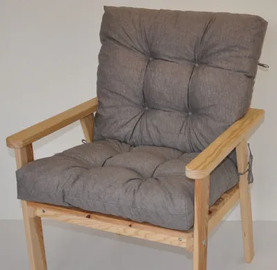 Produktbild von Polster für Gartenstuhl , Liegestuhl , Schaukelstuhl Nordic , Niedriglehner Auflage , Gr. 100 x 55 cm , Colore Grigio (dunkel grau)