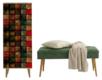 Produktbild von Podgorica - Garderobenschrank, 50x38x135h cm Eichebraun, 16 Paar Schuhe