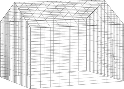 Produktbild von vidaXL Hasenkäfig Silber 100 x 78 x 78 cm Verzinkter Stahl