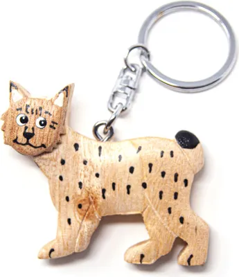 Produktbild von Schlüsselanhänger aus Holz - Luchs