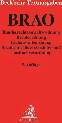 Obrázek produktu pro BRAO. Bundesrechtsanwaltsordnung