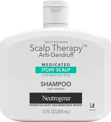 Produktbild von Shampoo, Neutrogena, Scalp Therapy, gegen Juckreiz und Schuppen, mit Salicylsäure 2,5%, Minzgeschmack, 354ml