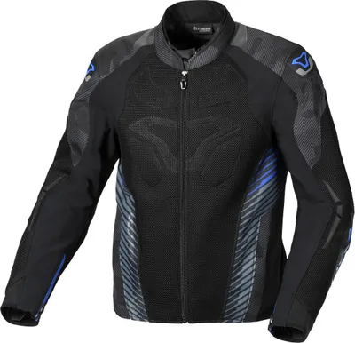 Immagine prodotto di Giacca impermeabile da moto Macna Novic, nero/grigio/blu, XL