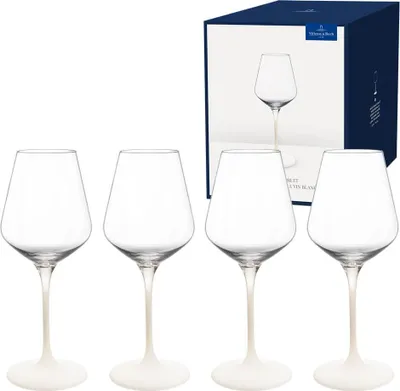 Image de Villeroy & Boch Verre à vin blanc Manufacture Rock blanc 4 pièces