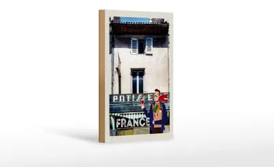 Produktbild von Holzschild Reise 12x18 cm Frankreich Architektur Restaurant